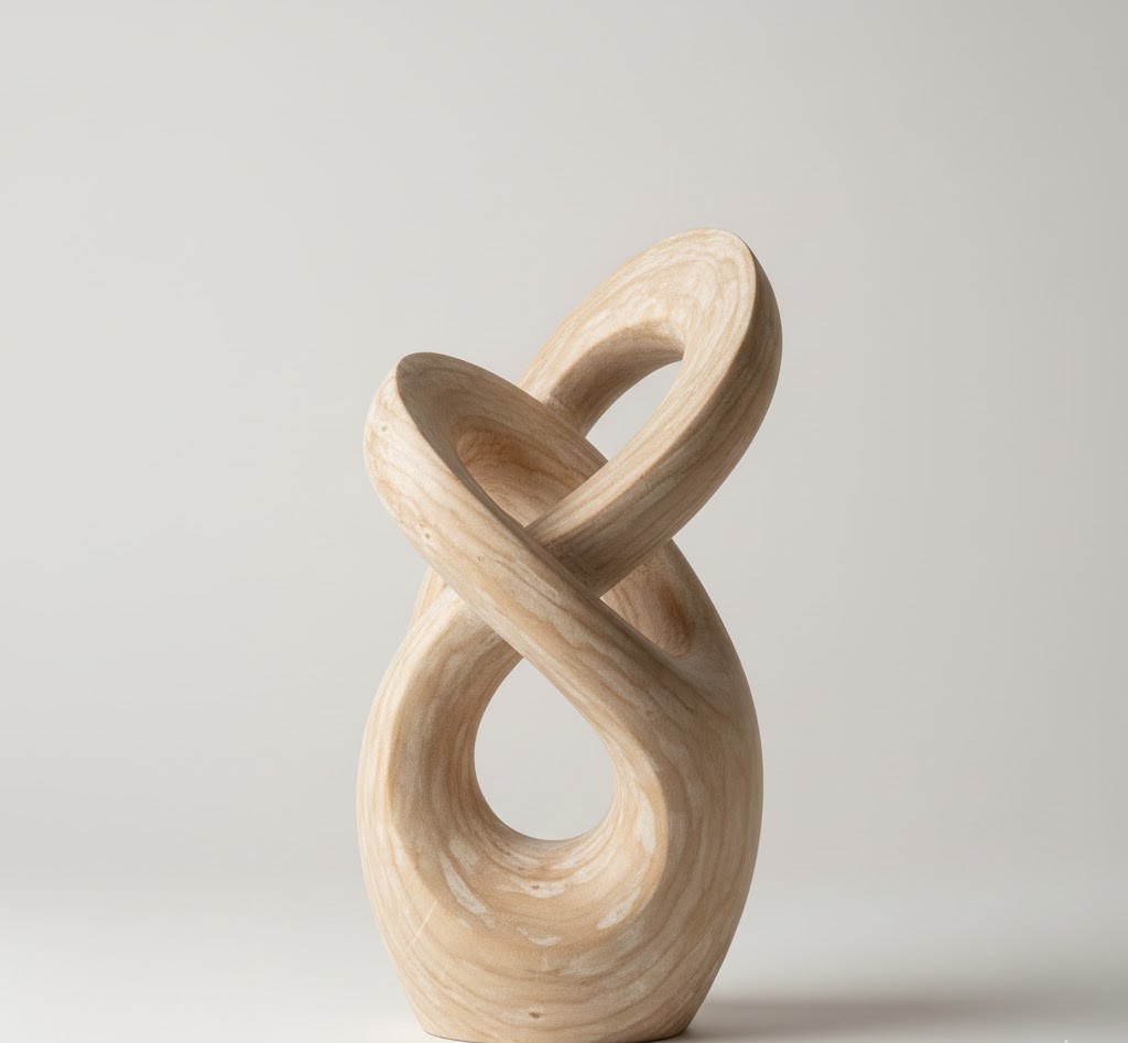 Natuurlijk decoratief object met organische vormen